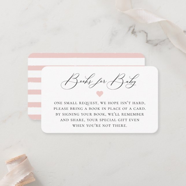 Elegant Calligraphy Book Request Enclosure Card (Front/Back In Situ)