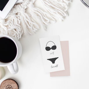 Elegant Calligraphy Bridal Lingerie Shower Enclosure Card