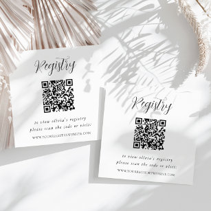 Elegant Calligraphy Bridal or Baby Shower Registry Enclosure Card