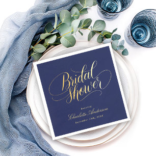 Elegant Calligraphy Bridal Shower Napkin