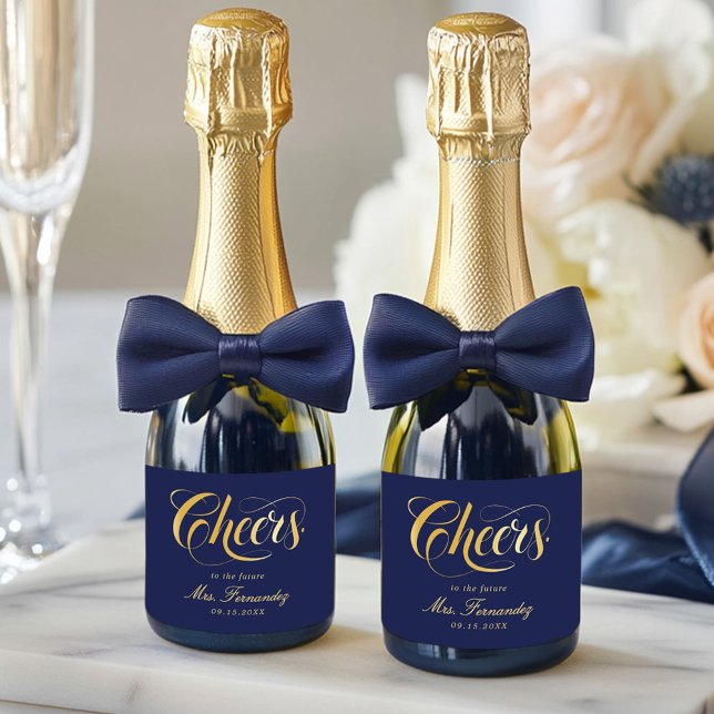Elegant Calligraphy Bridal Shower Sparkling Wine Label (Creator Uploaded)
