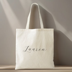 Elegant Calligraphy Bridesmaid Name Tote Bag