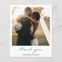 Elegant Calligraphy Budget Wedding Thank You Card