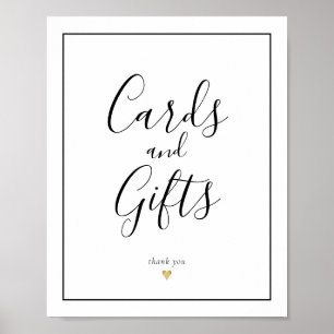 Elegant Calligraphy Cards and Gifts Sign