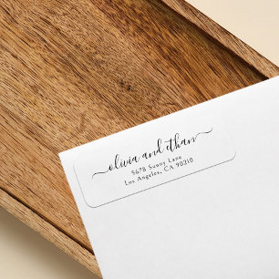Elegant Calligraphy Classic Return Address Label