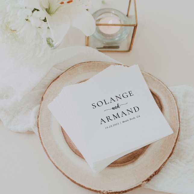 Elegant Calligraphy Classic Wedding Napkins (Creator Uploaded)