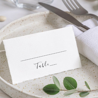 Elegant Calligraphy Classic Wedding Place Card