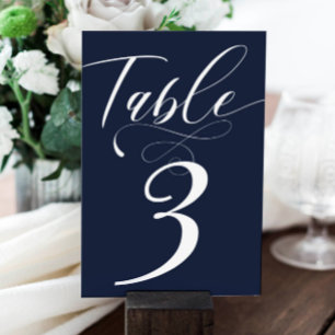 Elegant Calligraphy Classic Wedding Table Number