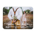 Elegant Calligraphy Couple Photo Save The Date