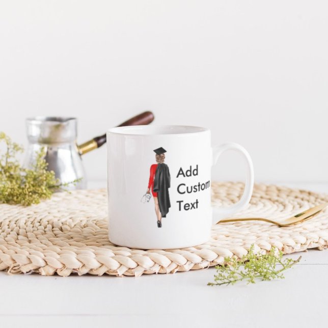 Elegant Calligraphy Custom Text Graduation Coffee  Mug (Creator Uploaded)