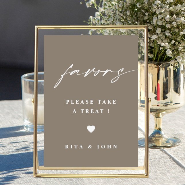 Elegant Calligraphy Favour Wedding Table Sign (Creator Uploaded)