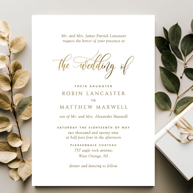  Elegant Calligraphy Formal Wedding Invitation (Creator Uploaded)