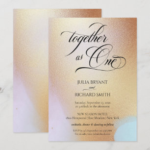Elegant Calligraphy Gold Watercolor Modern Invitat Invitation