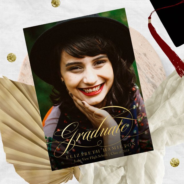  Elegant Calligraphy Graduation Announcement (Creator Uploaded)