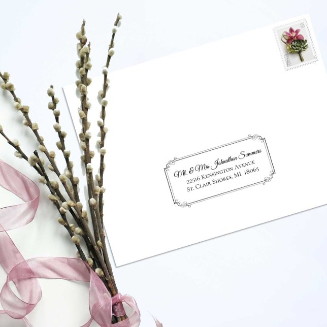 Elegant Calligraphy Guest List Mailing Labels  (Creator Uploaded)