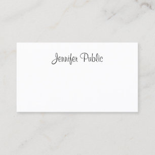 Elegant Calligraphy Handwritten Script Modern Cool Business Card