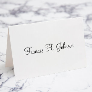 Elegant Calligraphy Individual Name Place Cards