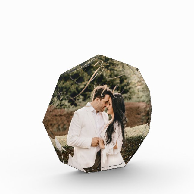 Elegant Calligraphy L-O-V-E Photo Block (Left)