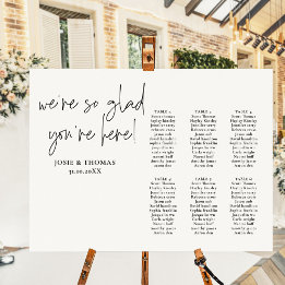 Elegant Calligraphy Landscape Wedding Seating Plan