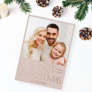 Elegant Calligraphy Merry Christmas Photo