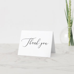 Elegant Calligraphy Minimalist Birthday Gratitude Thank You Card
