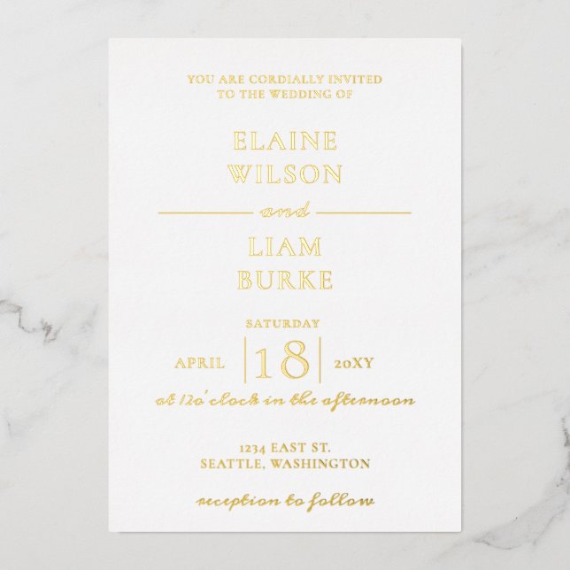 Elegant Calligraphy Modern Wedding  (Front)