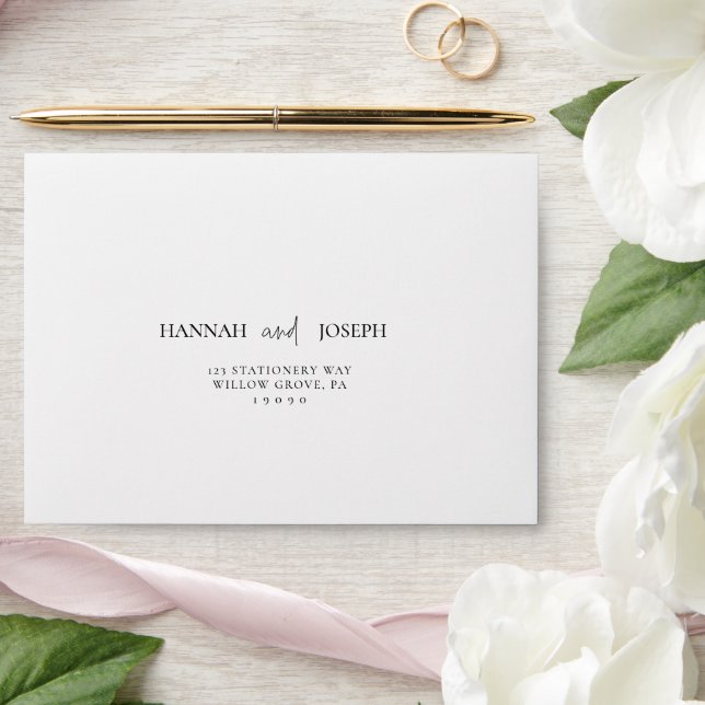 Elegant Calligraphy Modern Wedding Envelope (Wedding)