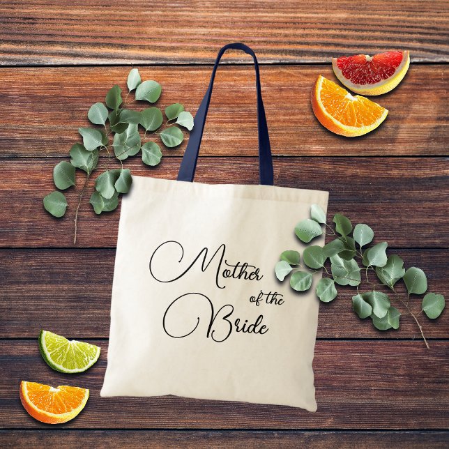 Elegant Calligraphy Mother of the Bride Bridal Tote Bag (Creator Uploaded)