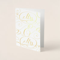 Elegant Calligraphy Mrs. and Mrs. Lesbian Wedding