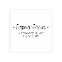 Elegant Calligraphy Name Return Address Stamp