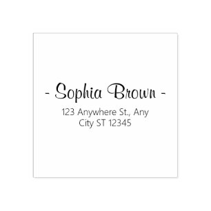 Elegant Calligraphy Name Return Address Stamp