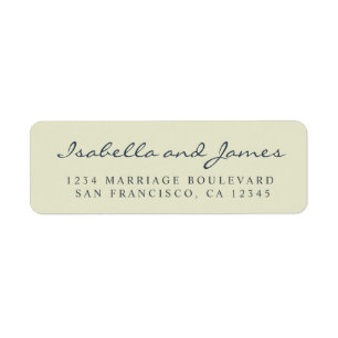 Elegant Calligraphy Names Wedding Return Address Label
