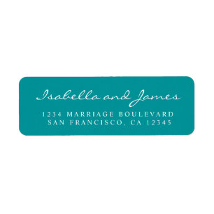 Elegant Calligraphy Names Wedding Return Address   Label