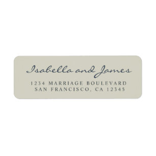 Elegant Calligraphy Names Wedding Return Address Label