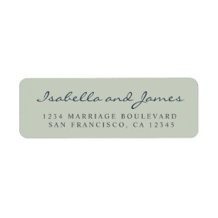 Elegant Calligraphy Names Wedding Return Address Label
