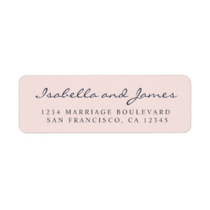 Elegant Calligraphy Names Wedding Return Address Return Address Label