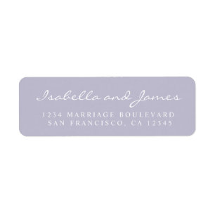 Elegant Calligraphy Names Wedding Return Address Return Address Label