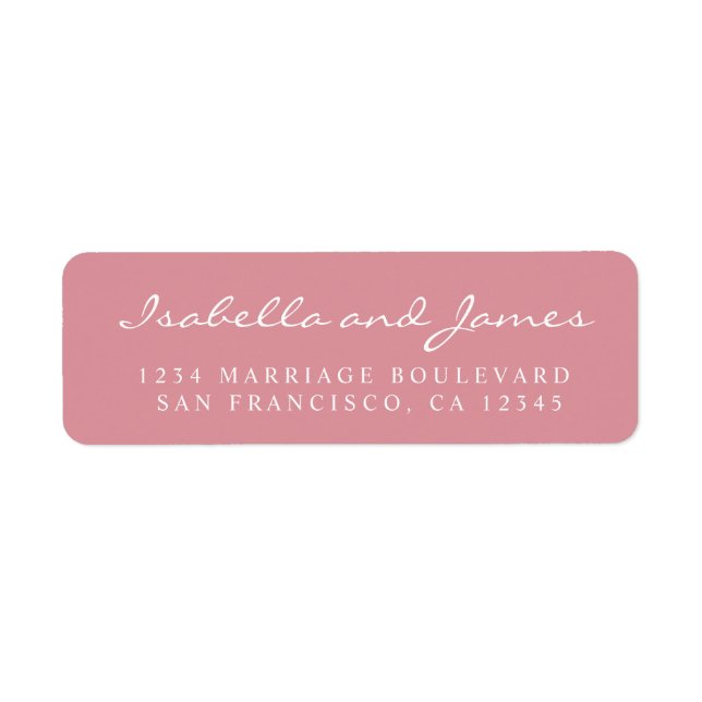 Elegant Calligraphy Names Wedding Return Address   Return Address Label (Front)