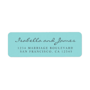 Elegant Calligraphy Names Wedding Return Address Return Address Label