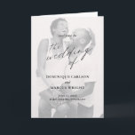 Elegant Calligraphy Photo Modern Wedding Program<br><div class="desc">Simple Photo Wedding Program with "the wedding of" in calligraphy along with your wedding details over your favourite picture. The inside has your order of ceremony and wedding party and the back has your personalised thank you message in black and white. A minimalist design with chic typography for an elegant...</div>
