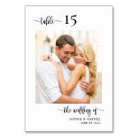 Elegant Calligraphy Photo Wedding Double Sided