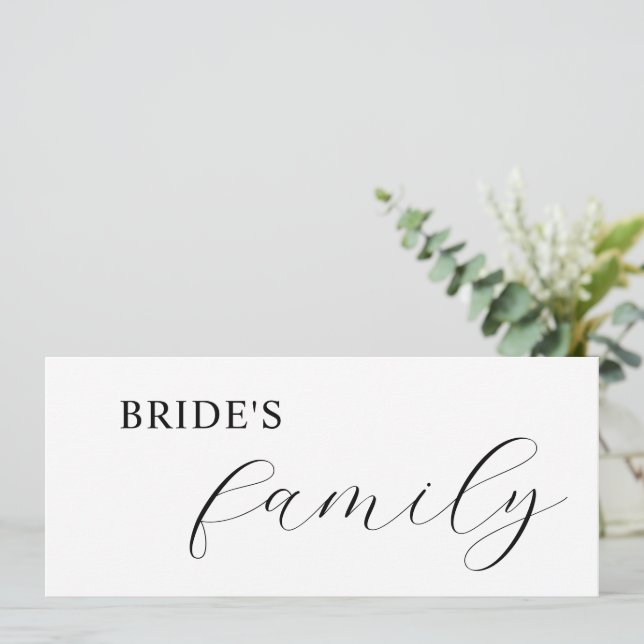 Elegant calligraphy reserved place cards (Standing Front)