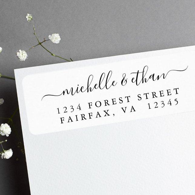 Elegant Calligraphy Return Address  Label (Creator Uploaded)