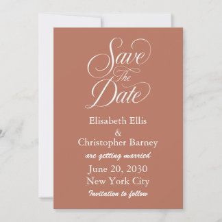 Elegant Calligraphy Save the Date Wedding Invitation