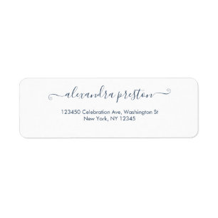 Elegant Calligraphy Script Address Label Return Address Label