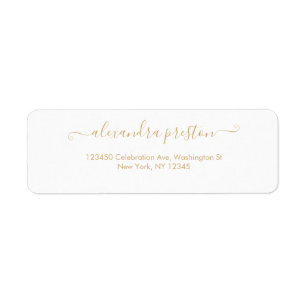 Elegant Calligraphy Script Address Label Return Address Label