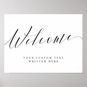 Elegant Calligraphy Script Any Event Welcome Sign
