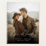 Elegant Calligraphy Script Custom Photo Wedding Planner<br><div class="desc">Introducing our Elegant Calligraphy Script Custom Photo Wedding Planner - the perfect way to keep your big day organised and stress-free! With a beautiful calligraphy script font and the ability to add your own personal photo, this planner is both elegant and unique. it's fully customisable to fit your specific needs....</div>