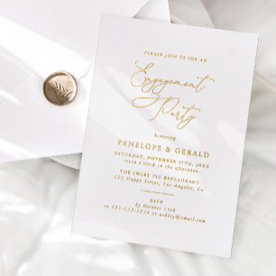 Elegant Calligraphy Script Engagement Party