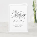 Elegant Calligraphy Script Folded Wedding Program<br><div class="desc">Create a customised folded wedding program using this template design featuring lovely calligraphy script text highlighting the front of the program with special text template to personalise with your detailed information. You can add or remove lines of text as needed to accommodate your desired text. Edit the text template with...</div>